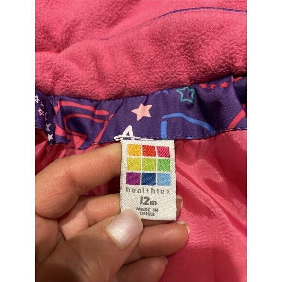 Kids System Infant's Healthtex 3 in 1 Winter Jacket Size 12 Months Purple Pink - Picture 10 of 13